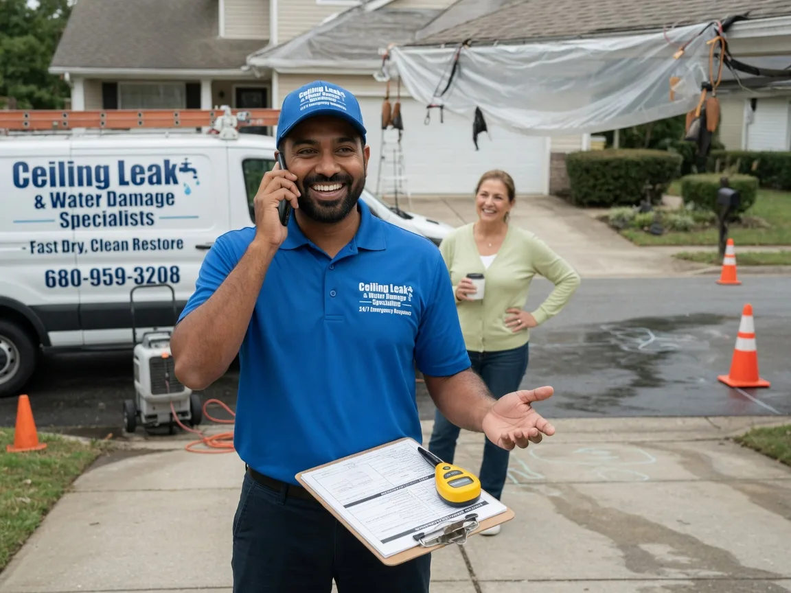 Ceiling Leak Cleanup Bloomington, TX FAQs